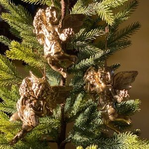 Vintage set of 3 Cherub Ornaments